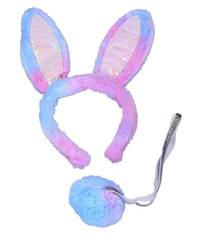 Kniha Súprava karneval trblietavý zajačik čelenka s chvostom