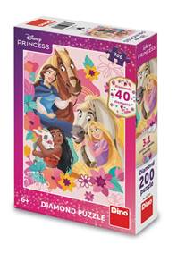 Kniha Puzzle 200 Princezny se zvířátky diamond