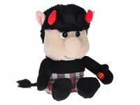 Kniha Čertík Rudko plyšový 20cm sediaci na batérie