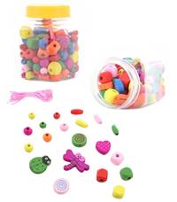 Kniha Korálky drevené v dóze