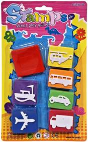 Kniha Razítka s poduškou dopravné prostriedky 6ks