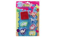 Kniha Razítka s poduškou zvieratká 6ks