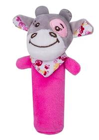 Kniha Pískacia kravička ružová plyšová 16cm