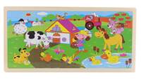 Drevené puzzle Farma 96ks