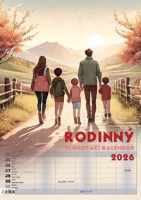 Rodinný kalendář 2026 - nástěnný kalendář