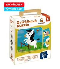 Kniha Puzzle zvieratká 20ks