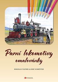 Kniha Parní lokomotivy omalovánky