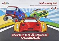 Kniha Omaľovanka Pretekárske vozidlá