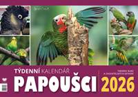 Kniha Papoušci týdenní kalendář 2026