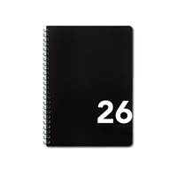 Kniha Diář týdenní A5 řádkový, černý