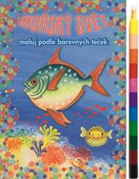 Maľuj podľa farebných bodiek + MAXI voskovka – Morský svet