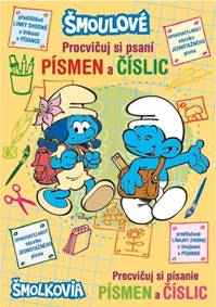 Kniha Šmoulové Procvičuj si psaní písmen a číslic