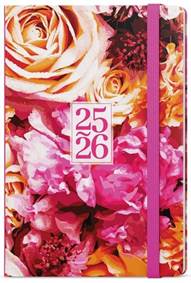 Kniha 18měsíční týdenní diář 2026 Lungo B6 Růže