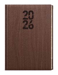 Týdenní diář 2026 Oskar Wood A5 hnědá