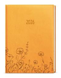 Kniha Denní diář 2026 David Vivella s ražbou A5 okrová Louka