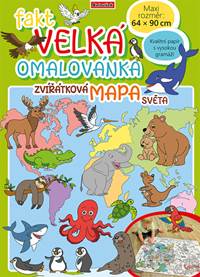 Kniha Fakt velká omalovánka Zvířatková mapa světa