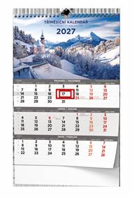 Kniha Tříměsíční kalendář 2027 Obrázkový - nástěnný kalendář