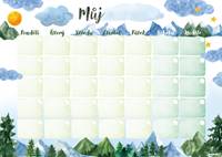 Měsíční plánovač A4 Hory