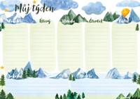 Týdenní plánovač A4 Hory