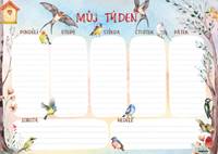 Týdenní plánovač A4 Ptáčci