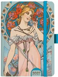 Denní diář 2027 A5 Alfons Mucha Modrý