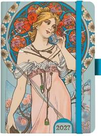 Týdenní diář 2027 A5 Alfons Mucha Modrý