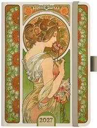Týdenní diář 2027 A5 Alfons Mucha Zelený