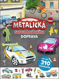 Metalická samolepková knížka Doprava