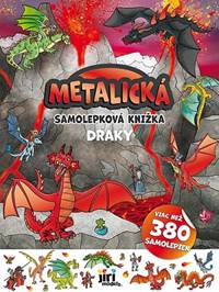 Kniha Metalická samolepková knižka - Draky