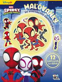 Kniha Maľovanky so svietiacimi samolepkami - Spidey