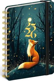 Spirálový 18měsíční diář Petito Liška 2025/2026