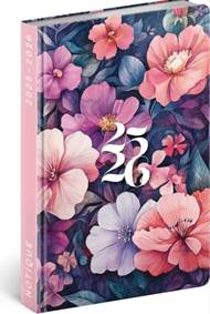 Spirálový 18měsíční diář Petito Kytice 2025/2026