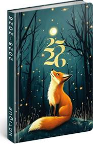 Spirálový 18měsíční diář Petito Liška 2025/2026