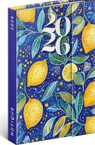 NOTIQUE Týždenný magnetický diár Citróny 2026, 11 x 16 cm