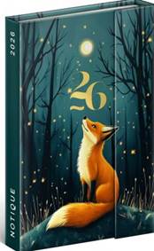 NOTIQUE Týždenný magnetický diár Líška 2026, 11 x 16 cm