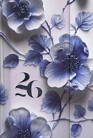 NOTIQUE Týždenný magnetický diár Porcelánový kvet 2026, 11 x 16 cm