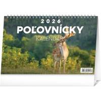 Kniha NOTIQUE Stolový Poľovnícky kalendár 2026, 23,1 x 14,5 cm