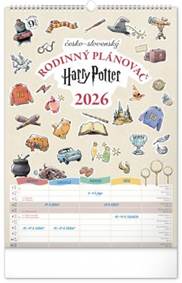 Kniha NOTIQUE Nástenný kalendár Rodinný plánovací Harry Potter 2026, 33 x 46 cm
