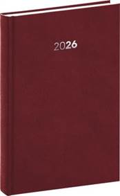 NOTIQUE Denný diár Balakon 2026, bordový, 15 x 21 cm