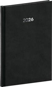 NOTIQUE Týždenný diár Balakon 2026, čierny, 15 x 21 cm