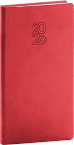 Kapesní diář Aprint 2026 červený