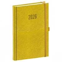 Kniha NOTIQUE Denný diár Rivoli 2026, žltozelený, 15 x 21 cm