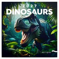 Poznámkový kalendář Dinosauři 2027 - nástěnný kalendář