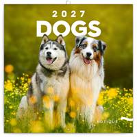 Poznámkový kalendář Psi 2027 - nástěnný kalendář