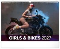 Nástenný kalendár Girls & Bikes 2027, 48 x 33 cm