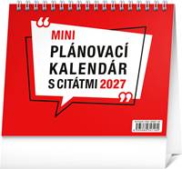 Mini plánovací kalendár S citátmi 2027 - stolový kalendár