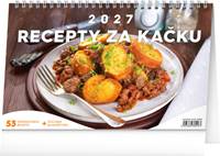 Kniha Recepty za kačku 2027 - stolní kalendář