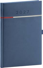 Týždenný diár Tomy 2027, modro-červený, 15 x 21 cm