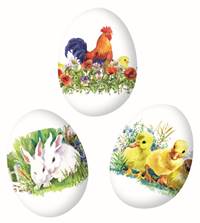 Fólia zmršťovacia na vajíčka dekorácia,domáce zvieratká,12ks