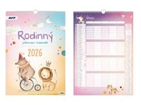 Rodinný kalendář 2026 - nástěnný kalendář